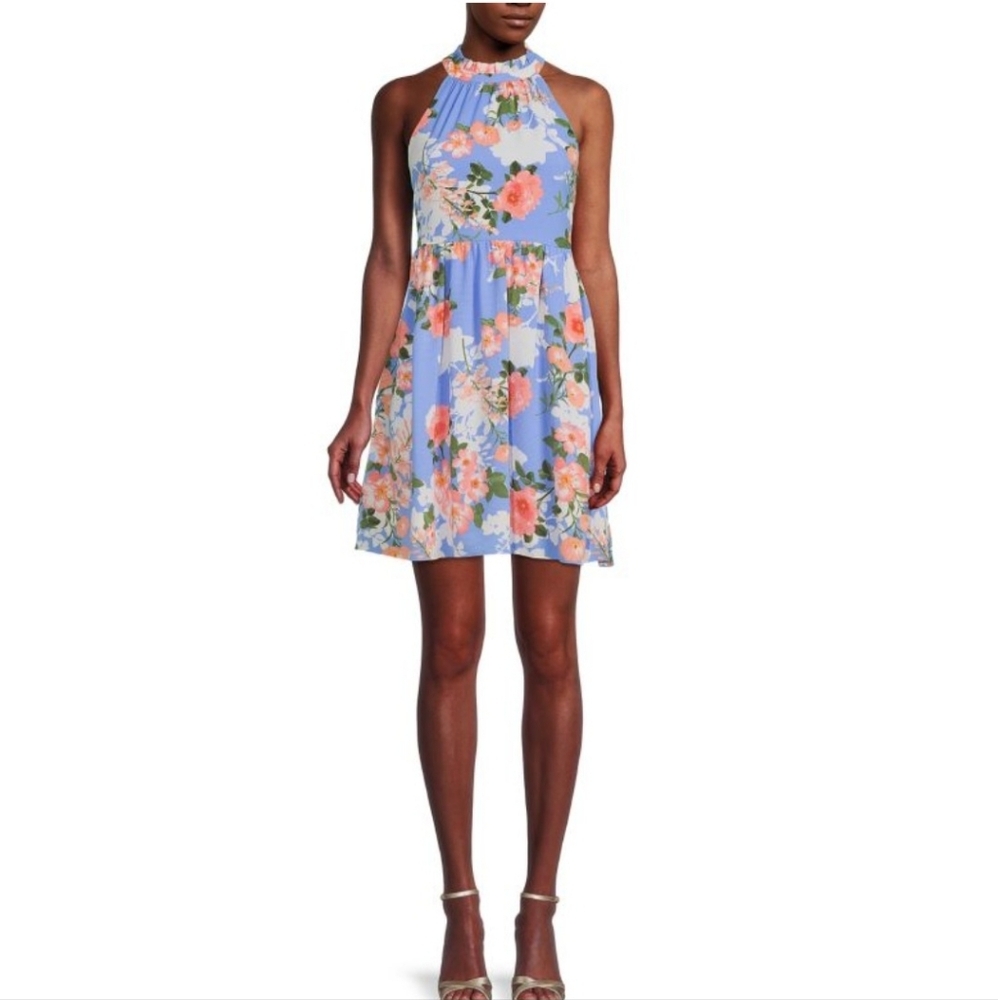 Vince Camuto Floral Print Fit & Flare Dress
